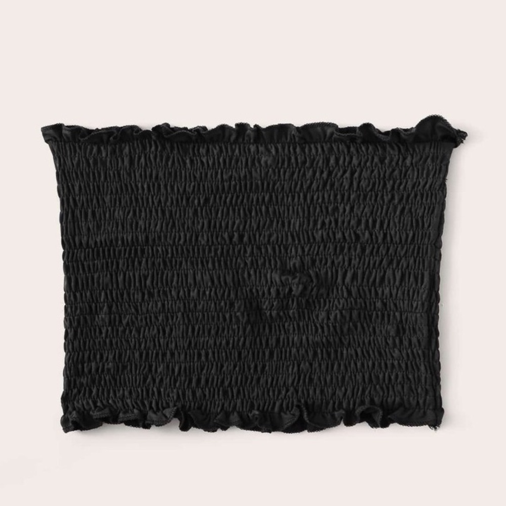 Frill Trim Smocked Tube Top